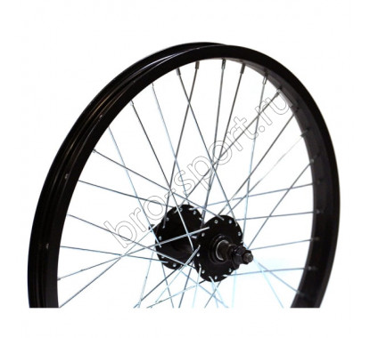 Колесо 20' переднее BMX, обод MX-25,алюминиевый сплав,черный,втулка KT-135F,ось 12мм